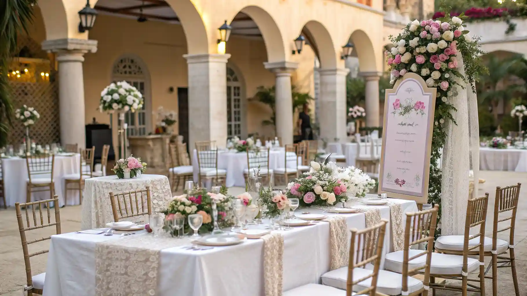 Luxury wedding planning details in Doha